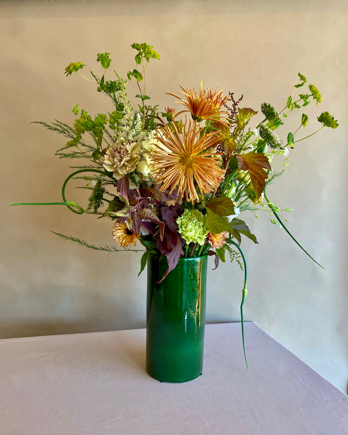 Big Green Love Vase Arrangement