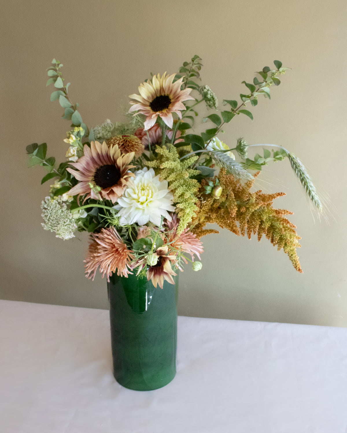 Big Green Love Vase Arrangement