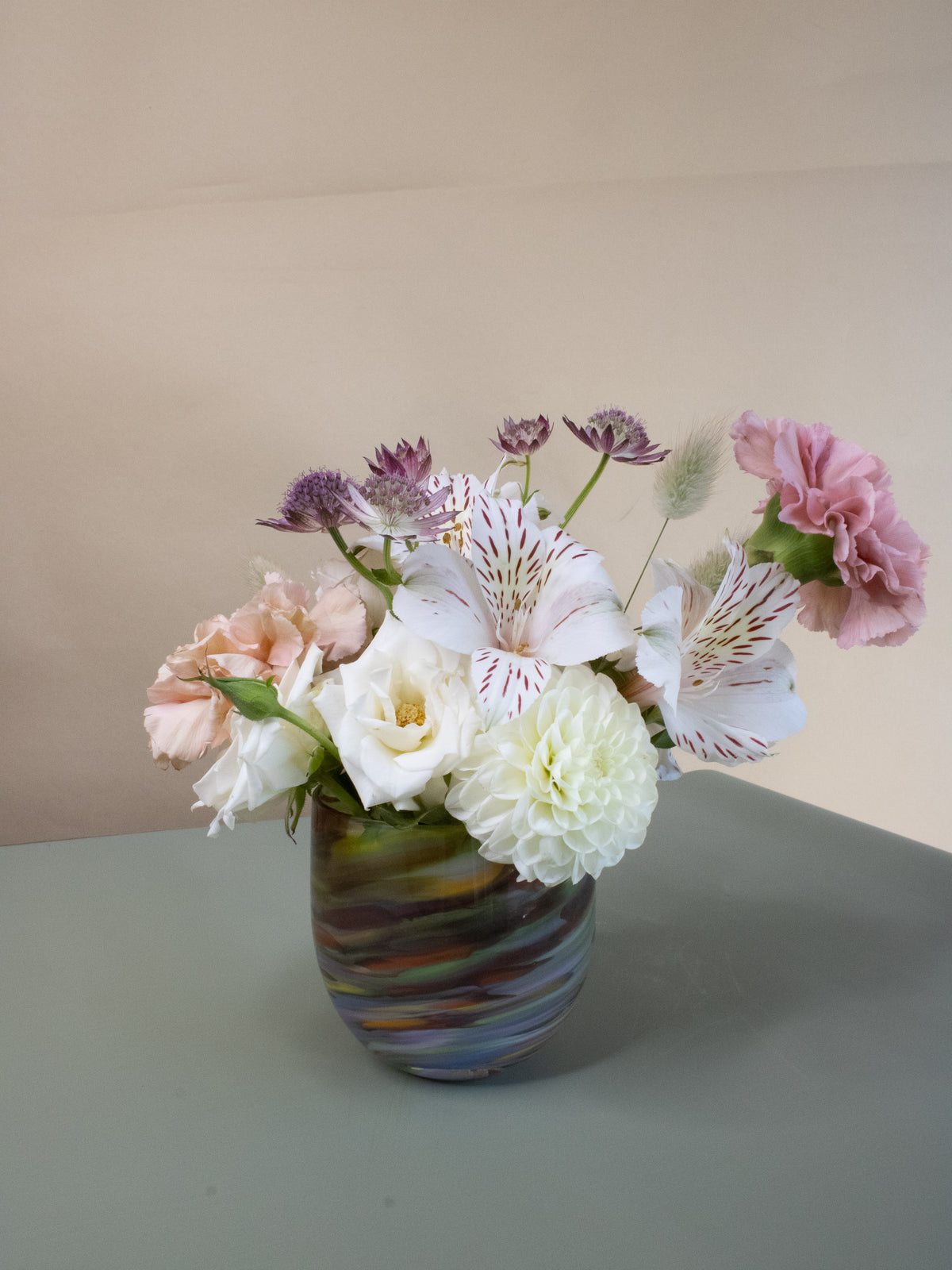 Handmade Blown Glass Vase Arrangement, made in Tacoma