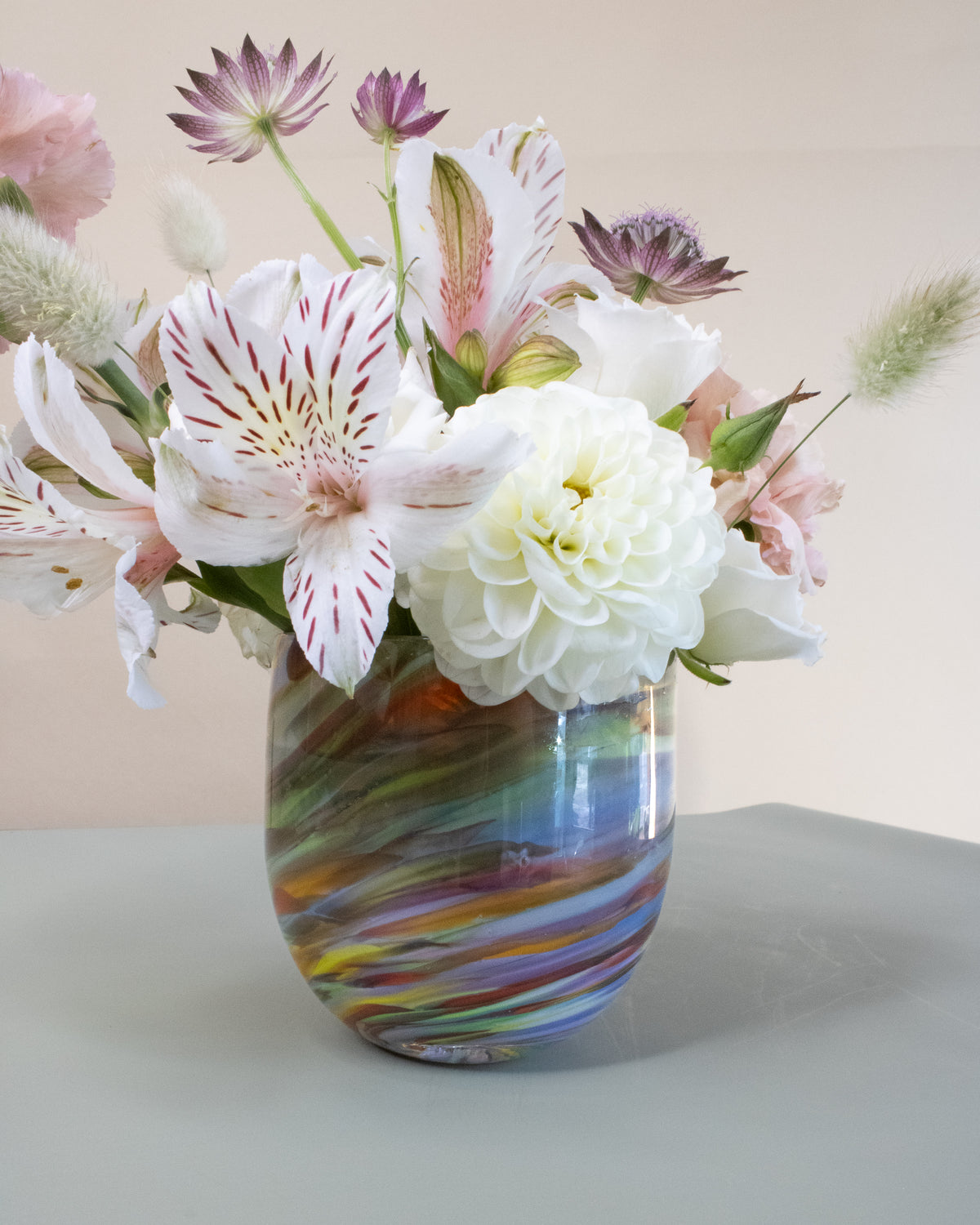 Handmade Blown Glass Vase Arrangement, made in Tacoma