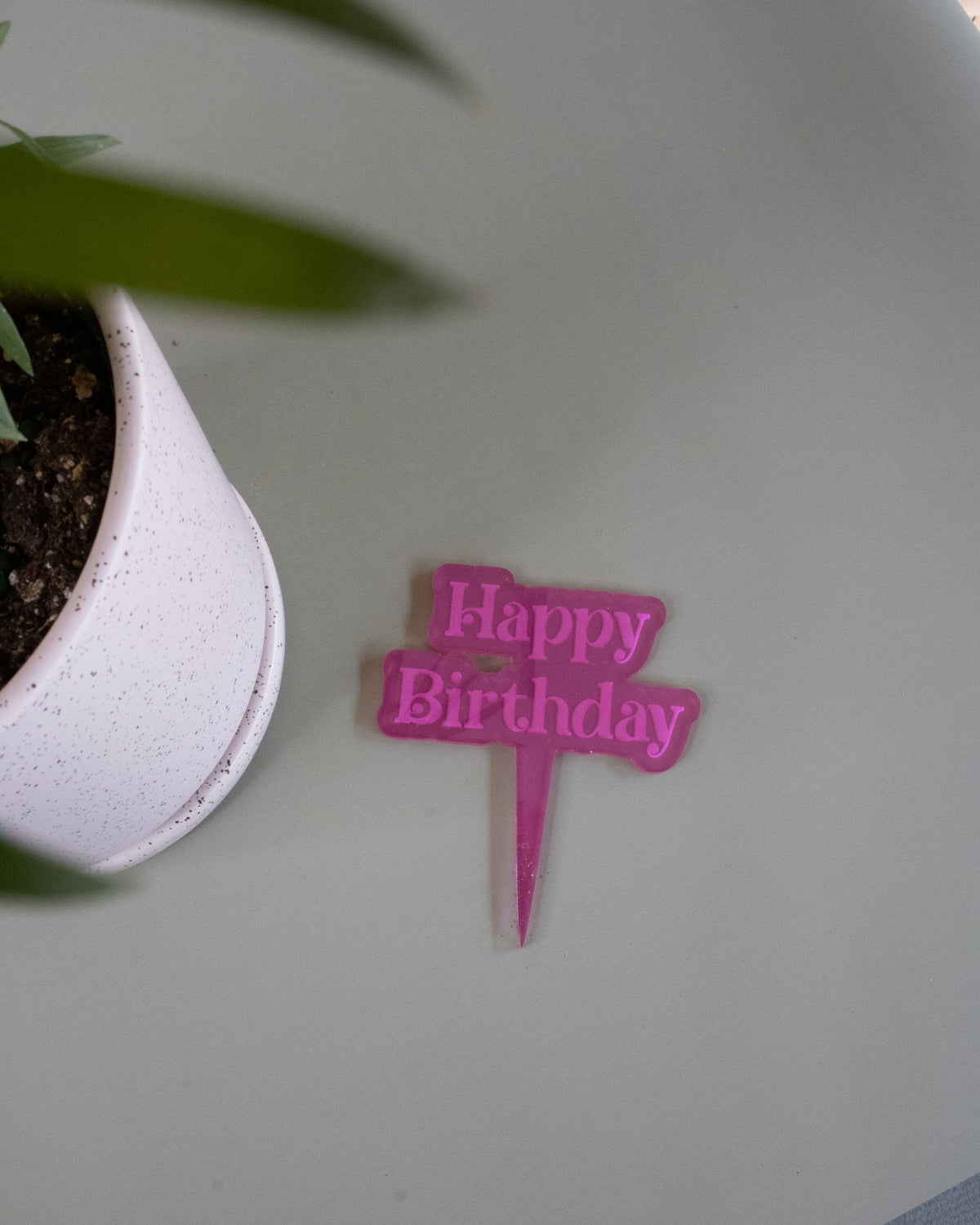 Happy Birthday Plant Stake