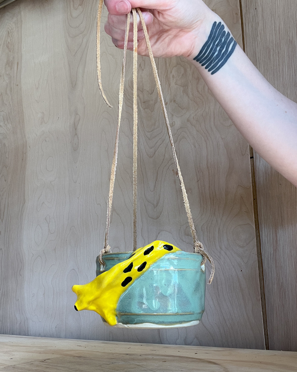 Ceramic Banana Slug Planter